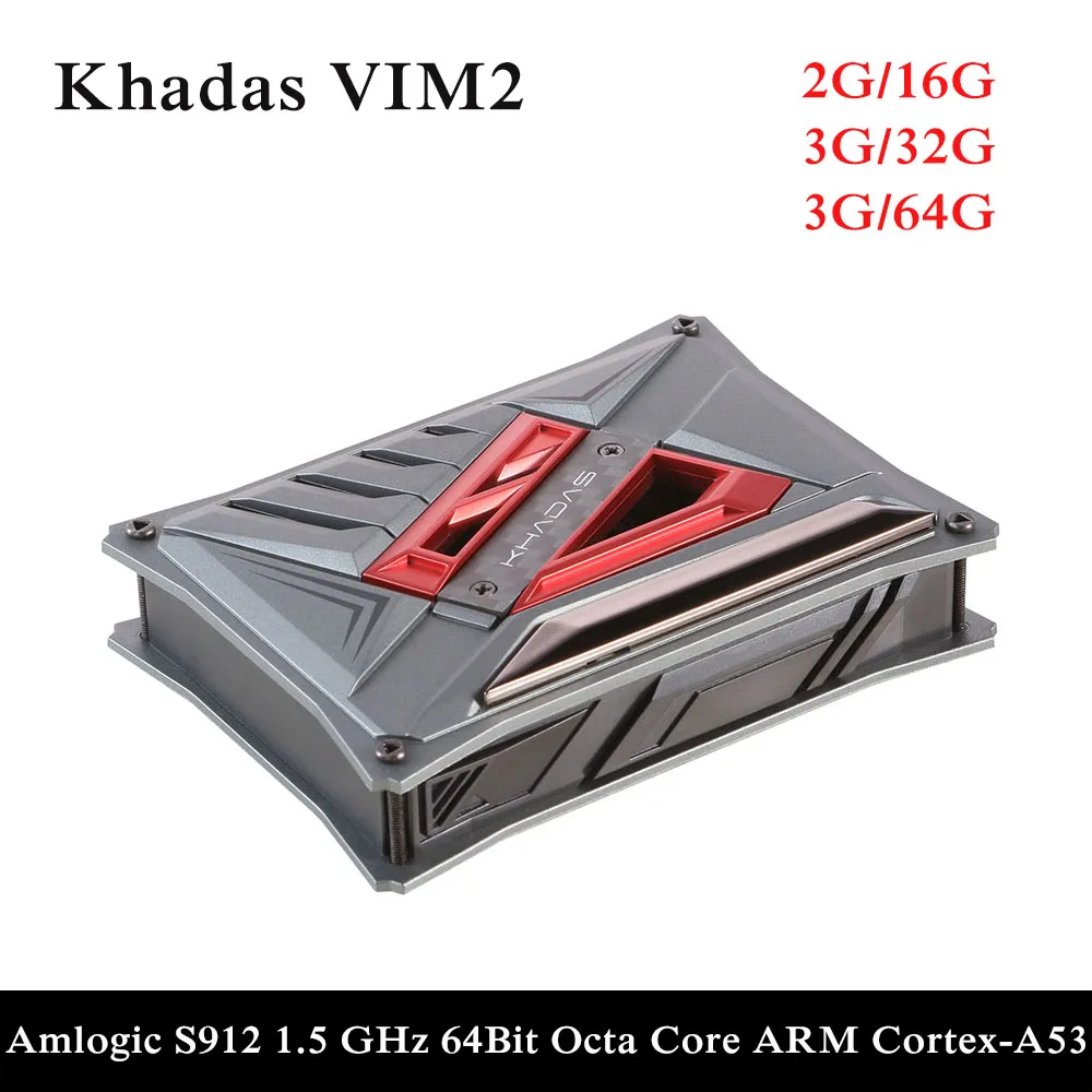 

Khadas VIM2 Max Open Source Octa Core TV Box 2G/3G RAM DDR4 16G/32GB/64GB SBC 2x2 MIMO WiFi Amlogic S912 Android/Ubuntu TV Box