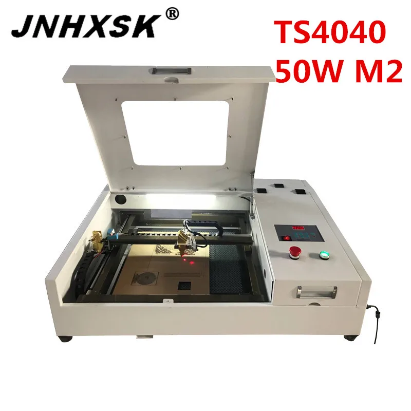 JNHXSK TS4040 50 Вт 110/220 в co2 лазерная трубка гравировальная и режущая машина шаговый