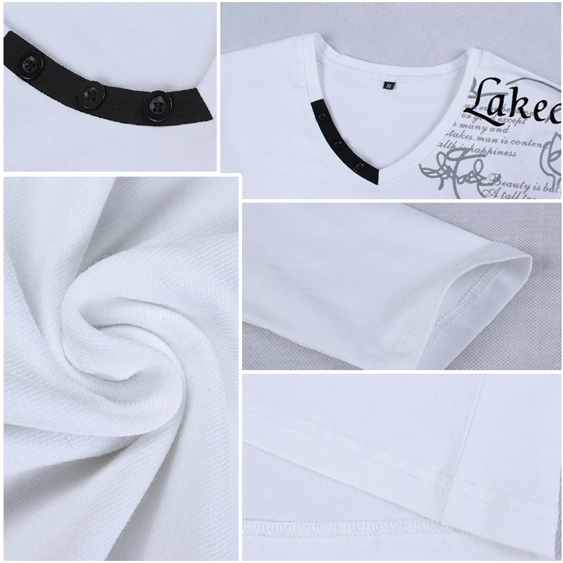 Autumn Men's Longsleeved Tshirt Fashion Cotton Fabric Patchwork