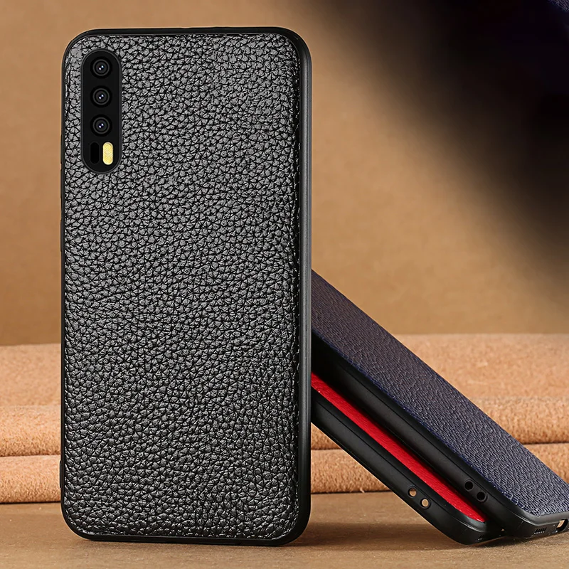 Роскошный чехол для телефона Huawei Mate 9 10 20 lite P10 P20 Pro с текстурой личи Honor 8 8X задняя