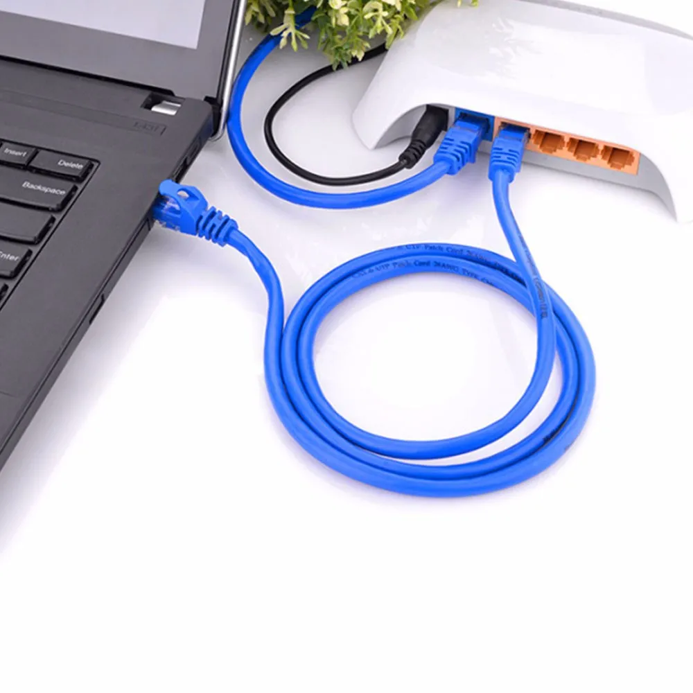 Прочный синий RJ45 для CAT5E CAT5 Ethernet Интернет сетевой патч LAN кабель шнур компьютера