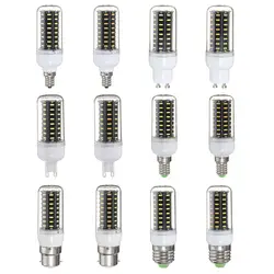 E14/E12/B22/G9/GU10/E27 Светодиодный светильник 5 W SMD 4014 72 500LM чистый белый/теплый белый кукурузный свет лампы AC 220 V