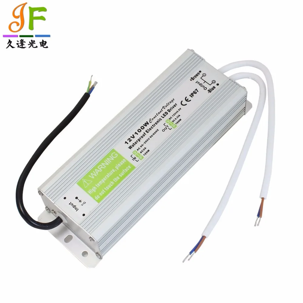 Waterproof 12V 100W Power Adapter Supply for LED Lights Electronic Transformer Driver Free Shipping | Освещение