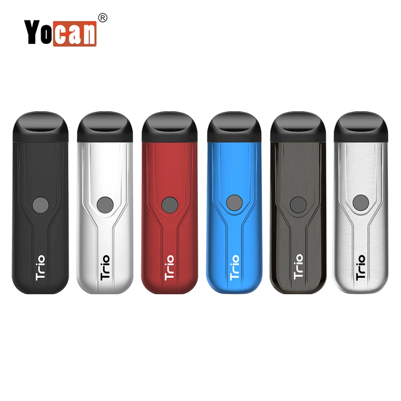 

3 in 1 Original Yocan Trio Vape Pod with 500mAh 1.0ml Cartridge for Oil Juice Wax Pod Electronic Cigarette Kit