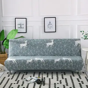 

Nordic Stretch Sofa Bed Cover No Armrest Folding Sofa Cover Couch Cover Slipcovers For Living Room Sofa Canape Salon 160-190cm