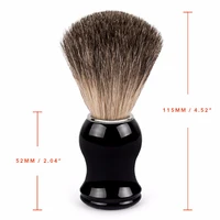 Qshave człowiek czysta włosia borsuka pędzel do golenia 100% oryginalny do maszynki do golenia zabezpieczenia na kanty proste klasyczna maszynka do golenia 11.5cm x 5.2cm 5