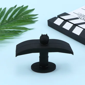 

1 Pcs Bat Unique Design Silicone Headphone Stand Holder Hook Under Desk Sticking Dual Black Headset Hanger Mount
