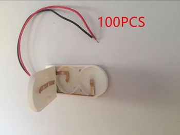 

100pcs Hold 2x CR2032 Button Coin Cell Battery Holder Case Storage white Box 6V Wire Lead ON/OFF Switch