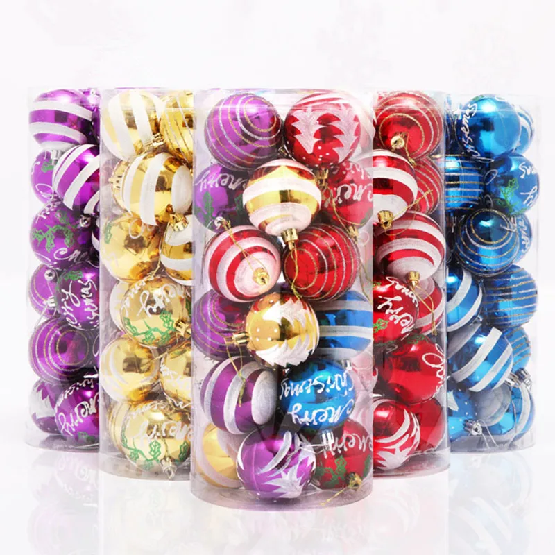 2016 Hot Sale Chirstmas Tree Ornaments 24PCS/Lot Multi color Christmas