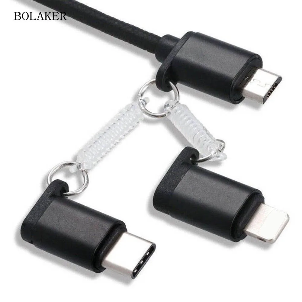 

BOLAKER three-in-one multi-connector USB charger for iphone type-c android fast charging line data cable