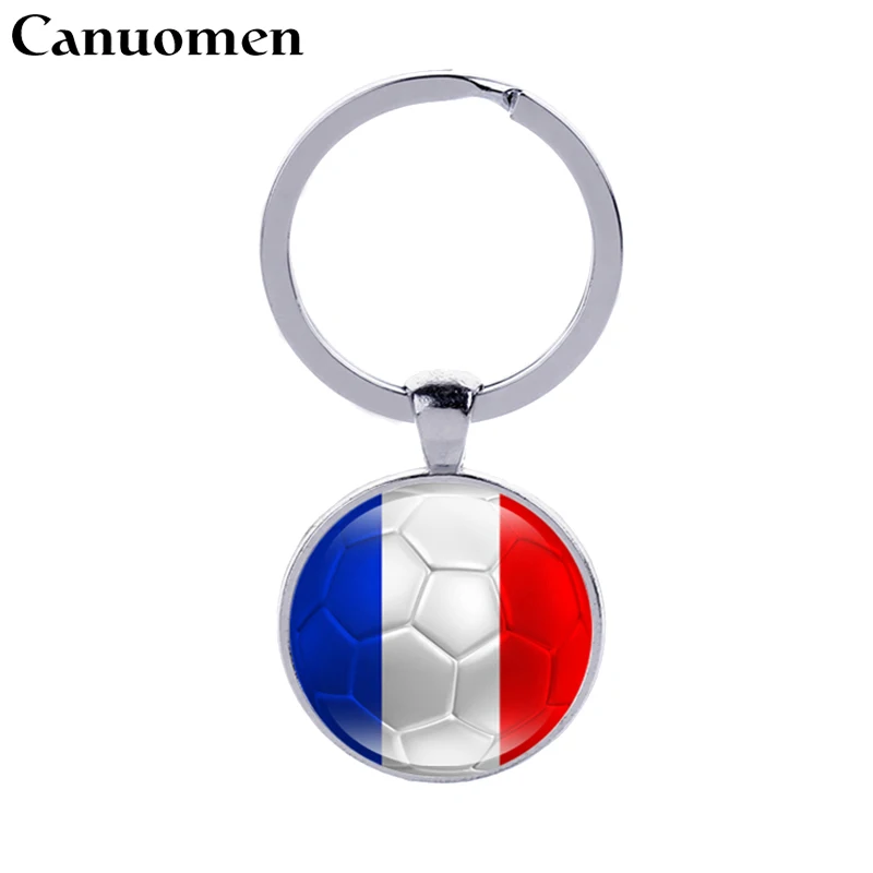 Canuomen Франция флаг брелоки с футбольной тематикой Финляндия стекло кабошон