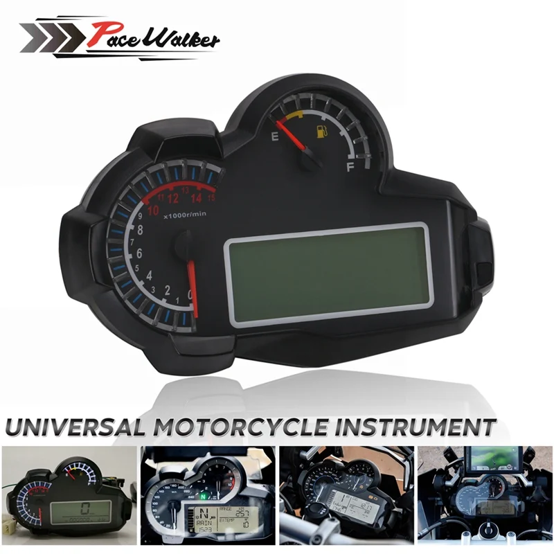 

For 2,4 Cylinders Motorcycle Universal LED LCD Speedometer Digital Odometer Backlight For BMW Honda Ducati Kawasaki Suzuki