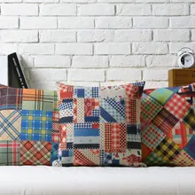 Современный Цвет Национальный Ветер Геометрические полосы белье Подушка квадратный Домашний Декор диванные подушки