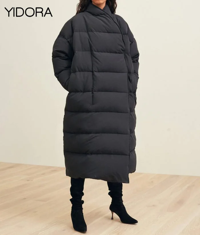 

New High-end White Duck Down Bondy Down Coat - Hot Sale 2018 Winter Fashion Blogger Wear Warmer Oversized Extra Long Down Coat