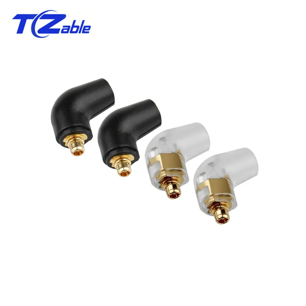 Headphone Plug Adapters HIFI DIY Audio Connector For MMCX ER4SR ER4XR SE315 SE535 UE900 Wire AUX Jack Adapter Black Transparent