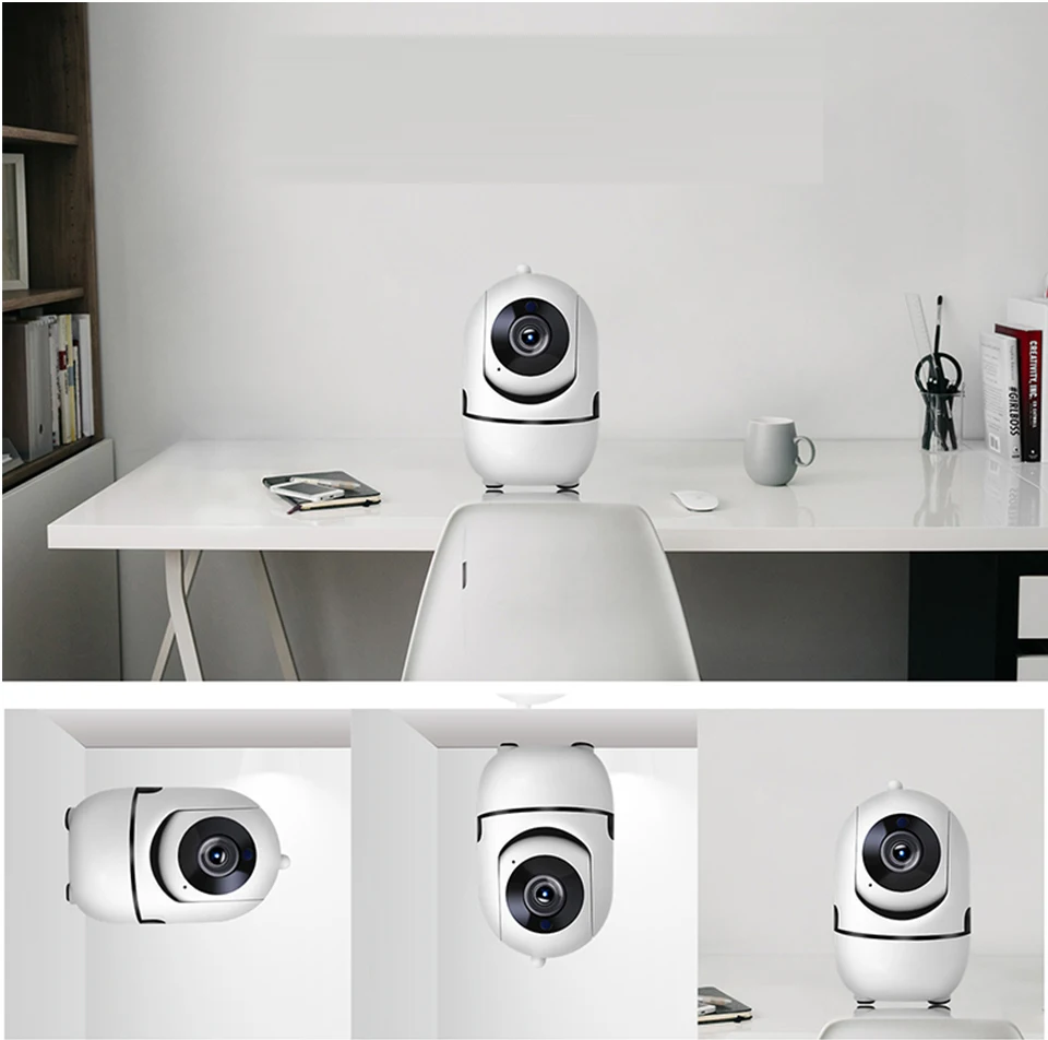 1080P Full HD Wireless Smart PTZ IP Camera with WIFI Cloud Recording Auto-Tracking Monitoring for Moving Objects Free APP Alarm_F9