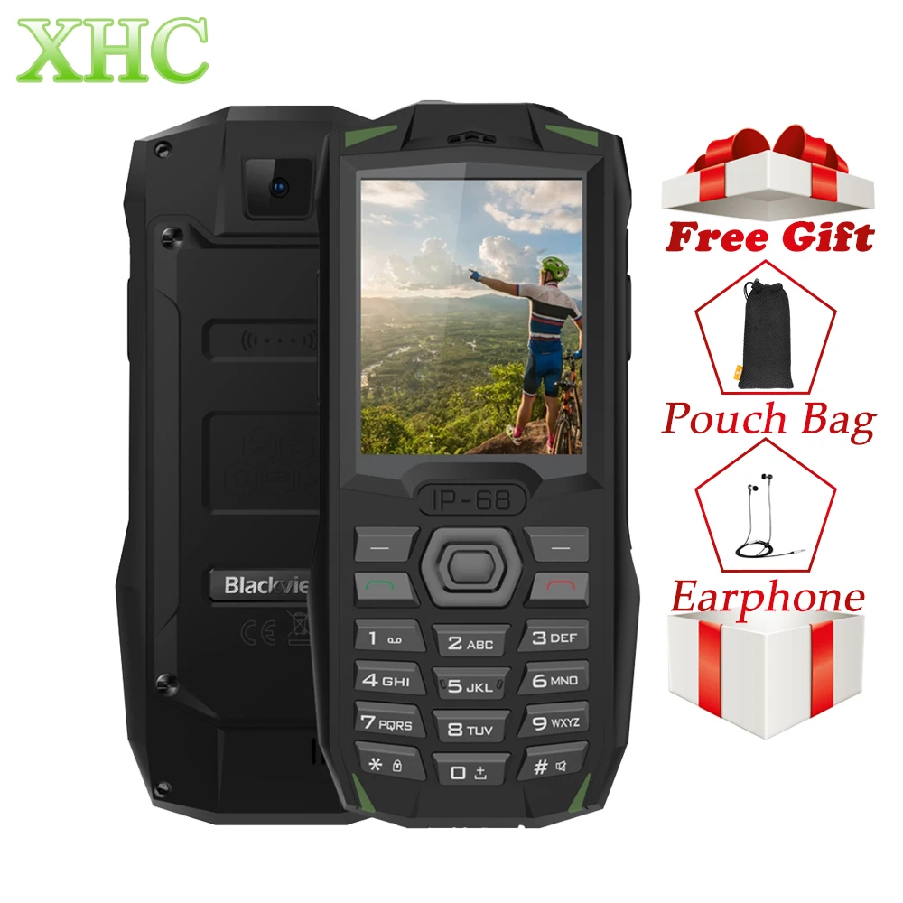 Blackview BV1000 прочный мобильный телефон IP68 Водонепроницаемый пыле ударопрочный 3000 mAh 2,4 дюйма FM Bluetooth GSM 2G мобильный телефон на две sim-карты