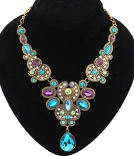 NANBO New Fashion Charm New Maxi gold Collar Necklace Short Accessories Gifts Statement New Colar Waterdrop Necklaces MX0056
