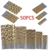 50Pcs Titanium Coated Drill Bits HSS High Speed Steel Drill Bits Set Tool High Quality Power Tools 1/1.5/2/2.5/3mm ► Photo 1/6