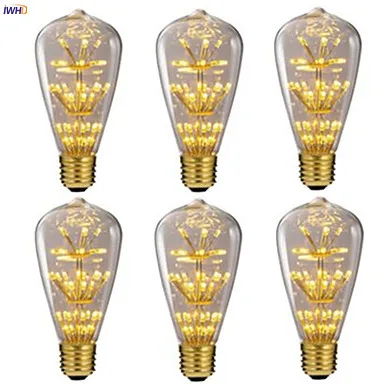 

IWHD Bombillas LED Edison Lamp Light Bulbs 3W A19 ST64 G80 Vintage Retro Lamp Ampoule Gloeilamp Industrial Decoration