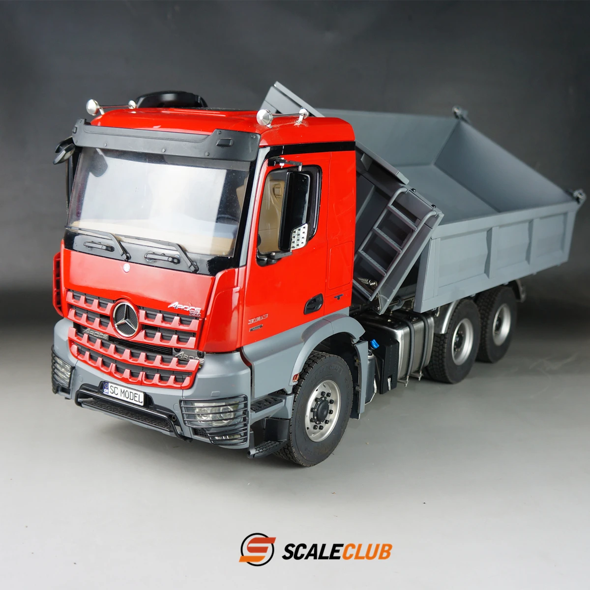 

scaleclub Sika Model Taniya 1/14 3363 3348 Benz AROCS 6X6 Dump Head Three-way rc car