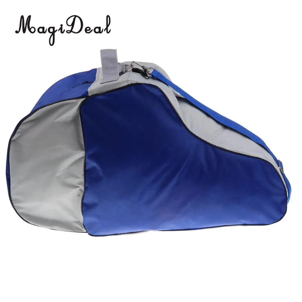 MagiDeal Portable Large-capacity Inline Roller Skating Boots Bag Ice Skating Bag Hockey Skate Shoulder Bag Equipment Bag Blue