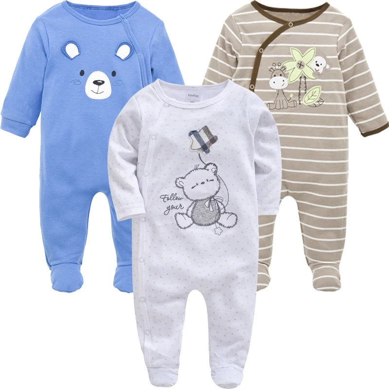 KAVKAS/Модная одежда для маленьких мальчиков Детский комбинезон с изображением животных Одежда для новорожденных, ropa, bebe, на возраст 3, 6, 9, 12 месяцев Одежда для малышей vetement малыш bebe комплект - Цвет: PY11404546