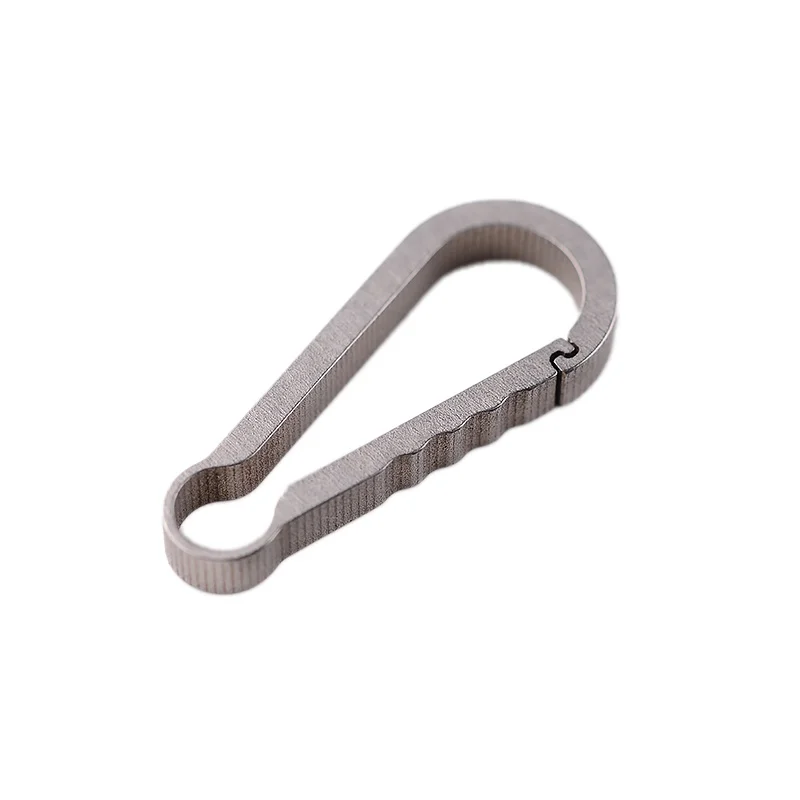 Титановый брелок для ключей EDC, пряжка для рюкзака, мини висячая Пряжка, большой и маленький для 25 кг, прочный креативный круглый дизайн - Цвет: small grey