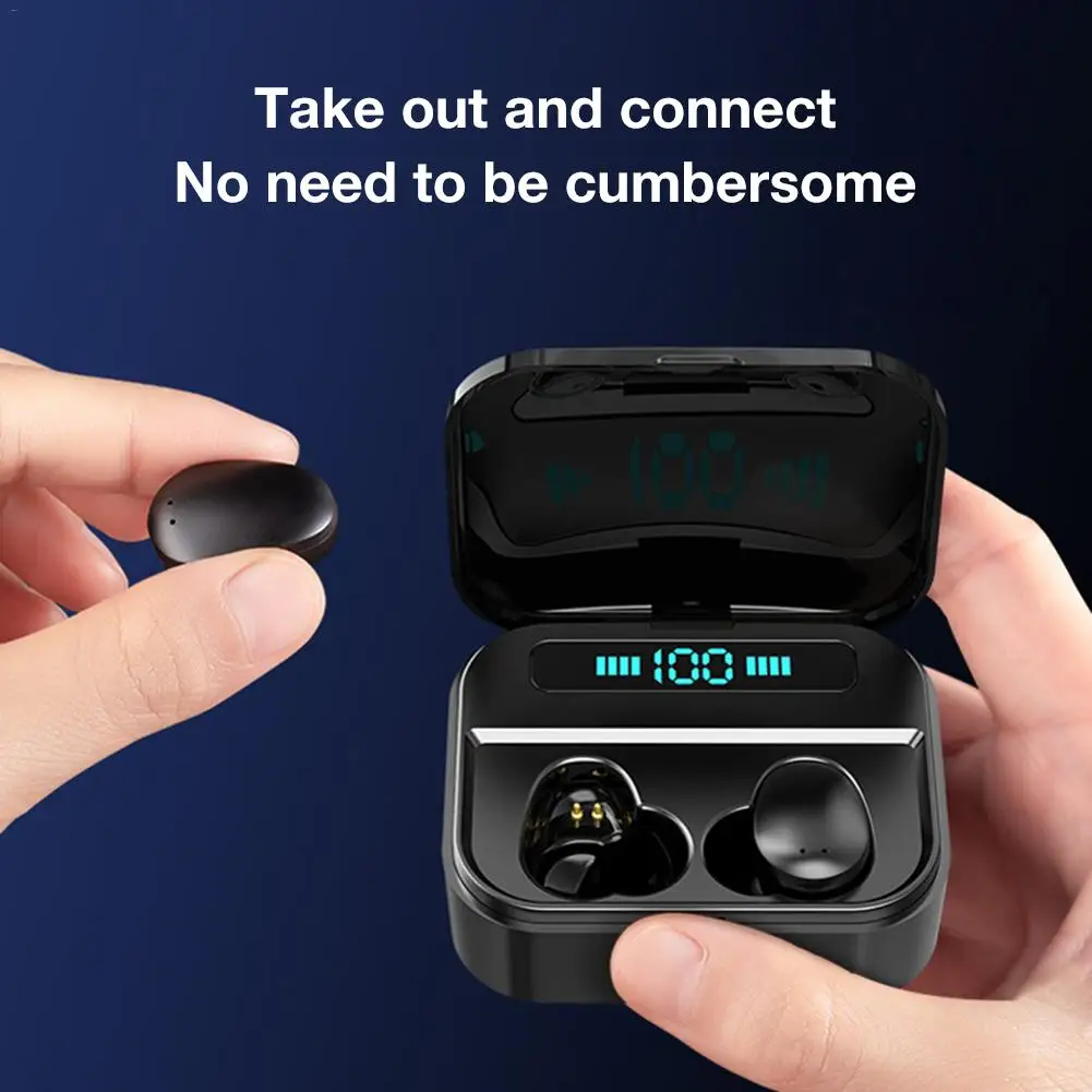 Rondaful Smart Touch Control Bluetooth V5.0 TWS True Wireless Earbuds Earphone + Charging Box Hi-Fi Stereo Sound Bilateral Calls