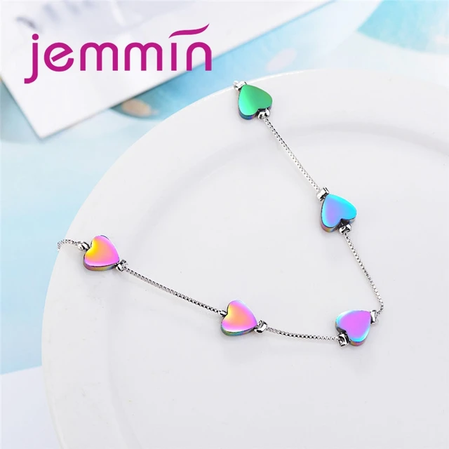 Fashion Girls kolekcje Party Dazzle szlachetne kolorowe serce 925 srebro bransoletka dla najlepszego przyjaciela dar przyjaźni tanie tanio Jemmin Kobiety SILVER 925 sterling Cyrkon Osoba trzecia oceny Charm bransoletki 7 5Inch TRENDY Grzywny Brak 90XSL091 Rocznica Fashion Girls kolekcje Party Dazzle szlachetne kolorowe serce 925 srebro bransoletka dla najlepszego przyjaciela dar przyjaźni tanie tanio Jemmin Kobiety SILVER 925 sterling Cyrkon Osoba trzecia oceny Charm bransoletki 7 5Inch TRENDY Grzywny Brak 90XSL091 Rocznica