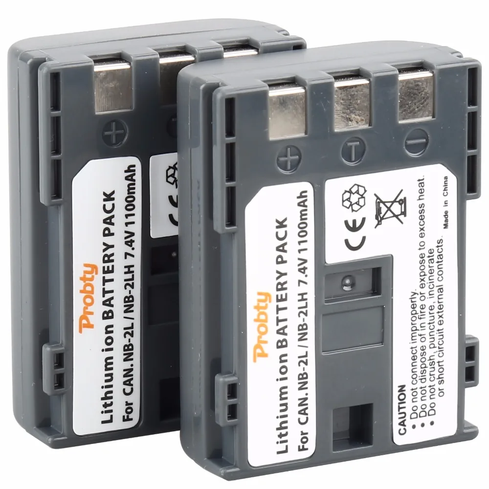 2Pcs Probty NB 2LH NB 2L NB 2L ReChargeable Battery for Canon PowerShot