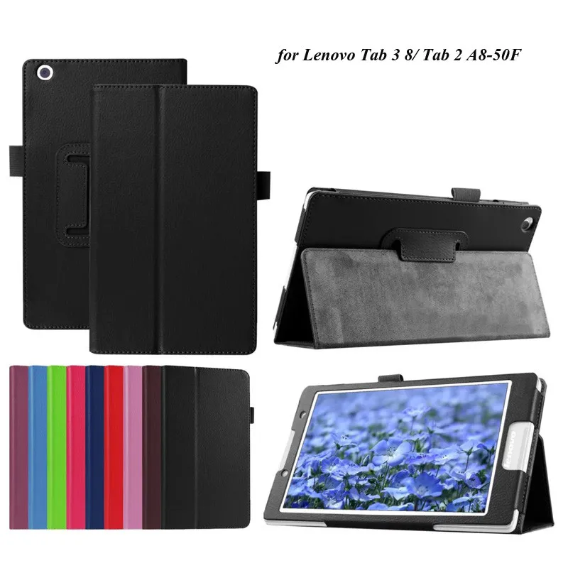Prix pour 100 PCS/Lot Litchi Stand de Pliage PU Cas Pour Lenovo Tab 3 8/Tab 2 A8-50 Flip Cover Avec Pen Fente Par DHL Prix pour 100 PCS/Lot Litchi Stand de Pliage PU Cas Pour Lenovo Tab 3 8/Tab 2 A8-50 Flip Cover Avec Pen Fente Par DHL