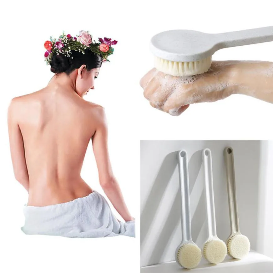 1Pcs Premium Natural massage brush Cleaning Bath Long Handle Ultra Soft