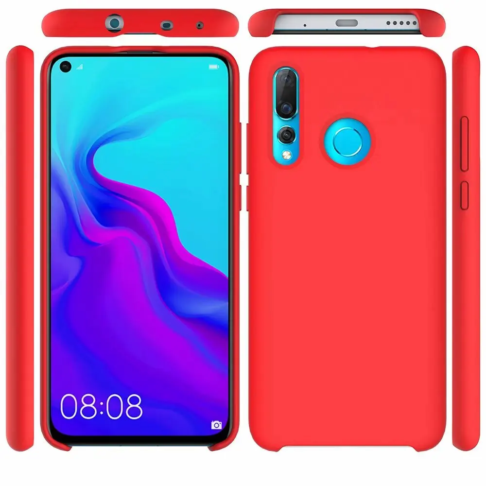Red Для huawei Nova 3 3i 4 Мягкий силиконовый чехол Обложка Гибкая плотная противоударный Тонкий чехол huawei Nova3i задняя крышка защитный экран - Цвет: Red