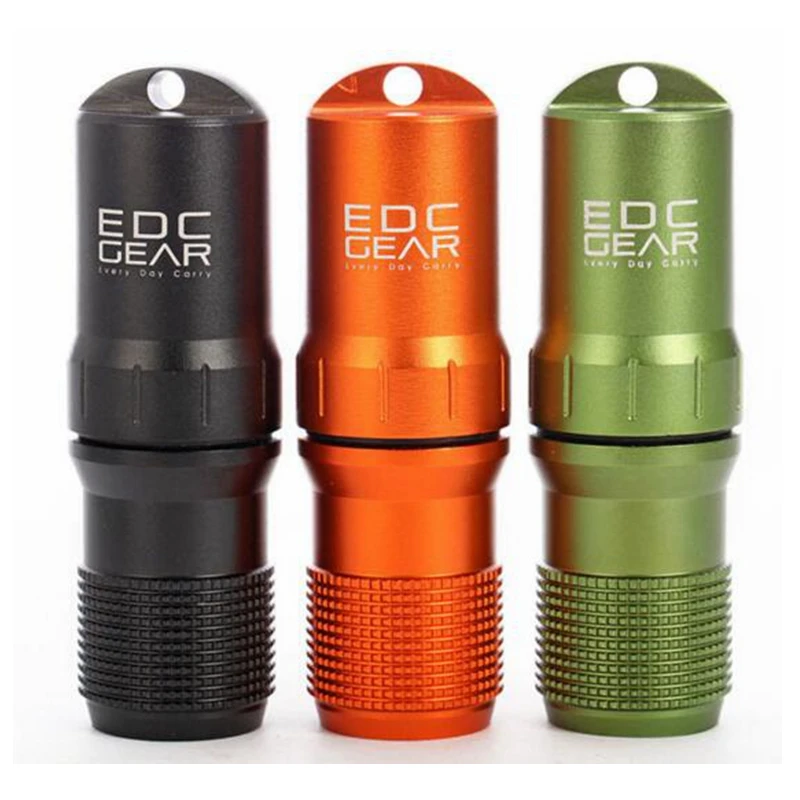 

1 Piece EDC gear CNC strength technology aluminum waterproof seal capsule box bottle case outdoor camp storage