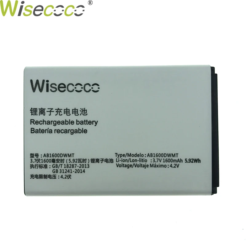 

Wisecoco New AB1600DWML/AB1600DWMT Battery For PHILIPS S309 Smartphone/Smart Mobile phone +Tracking Number