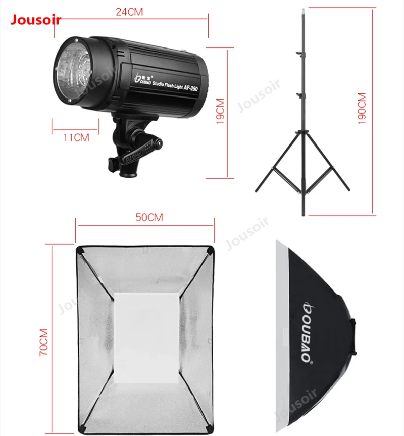 Вспышки света комплект AF 250 фотостудия 250W Крытый фон для фотосъемки светильник