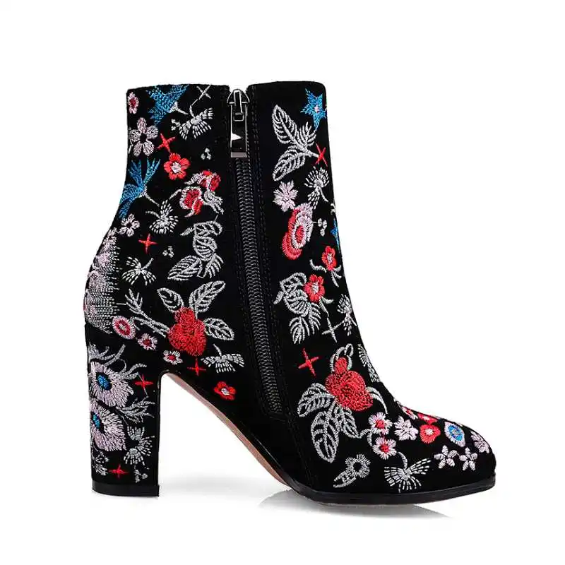 Suede angle boots RIBETRINI 2017 winter colorful c