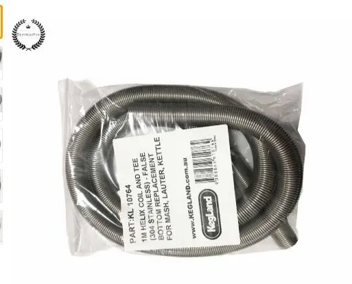 

beer brew 1M HELIX COIL AND TEE (304 STAINLESS) - FALSE BOTTOM REPLACEMENT FOR MASH, LAUTER, KETTLE