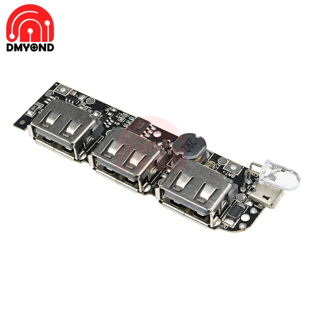 DC 5V 1A 1.5A 2.1A 3 USB блок питания печатная плата увеличивающий модуль + быстрое