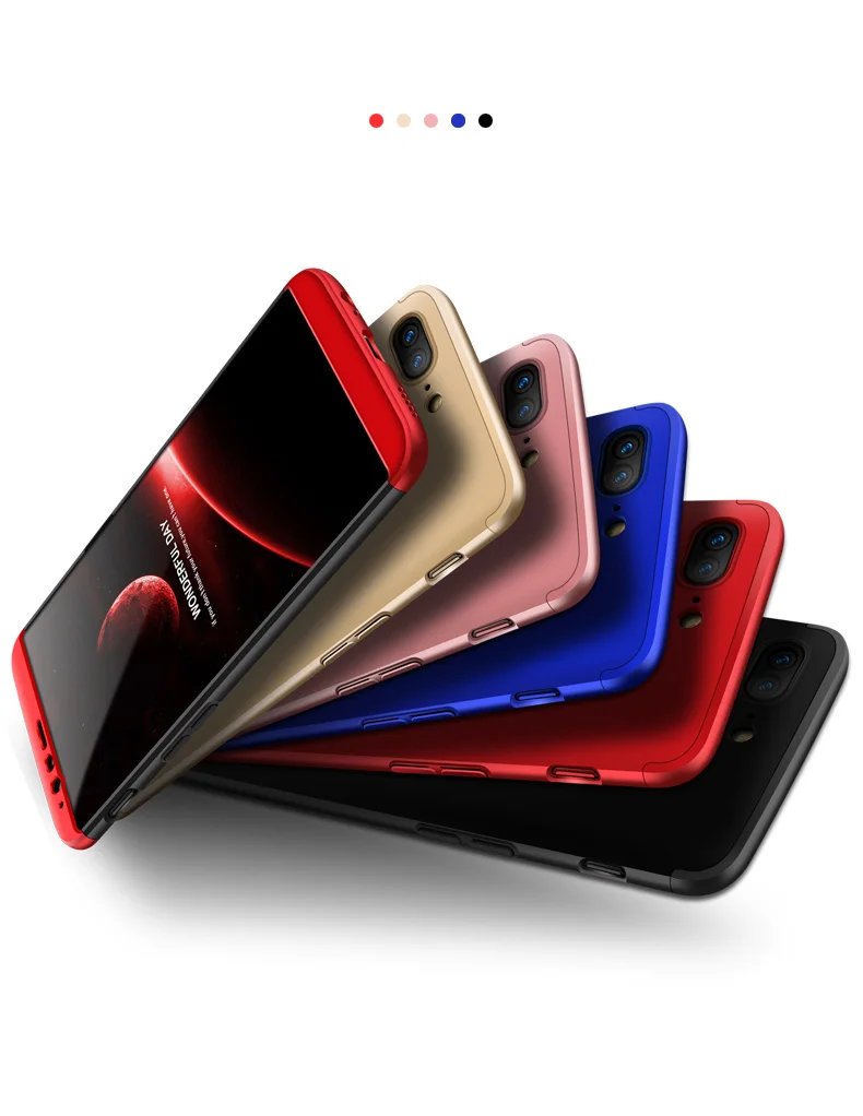 GKK Case for Oneplus 5T 5 Oneplus 6 6t Case Shockproof 360 Protection Armor Hard 3 in 1 Matte Cover for Oneplus 5 Fundas Coque -