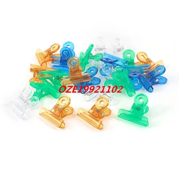 

24 Pcs Plastic Office School Stationery Binder Clips Colorful Color