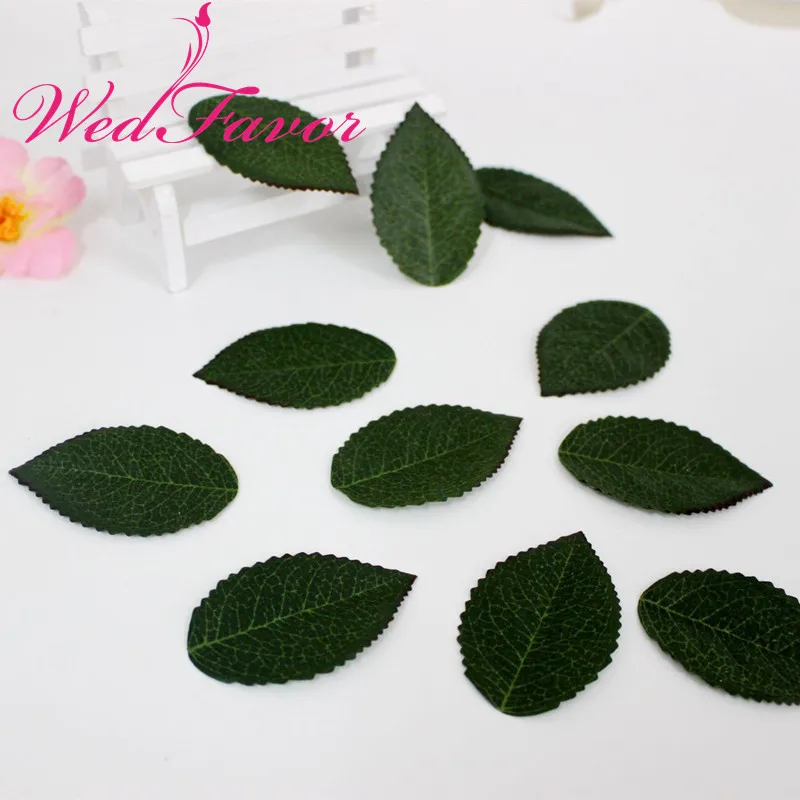 

WedFavor 200pcs 4 x 5.5cm Artificial Silk Leaf Petals For Hair Wreath Corsage Gift Box Scrapbooking Wedding Flower Decoration