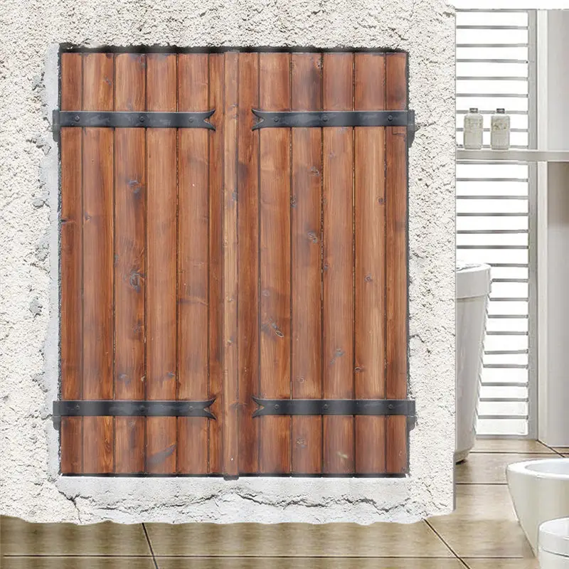 

Black Iron Wooden Door Fabric polyester waterproof shower curtain thicken shower curtain bathroom curtain Drop Shipping AP20