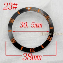 38 мм Фирменная новинка высокое качество синий ободок желтые цифры маркер для мужчин/Miss большой циферблат часы