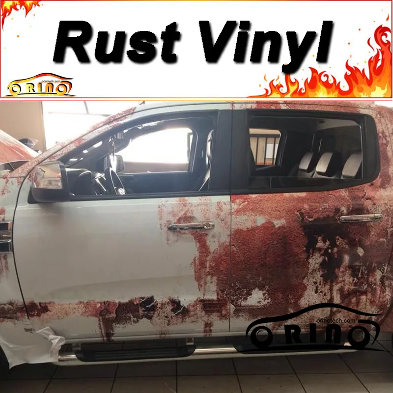 Rust Camouflage Vinyl Wrap Boat Truck Car Body Film Wrapping Cover