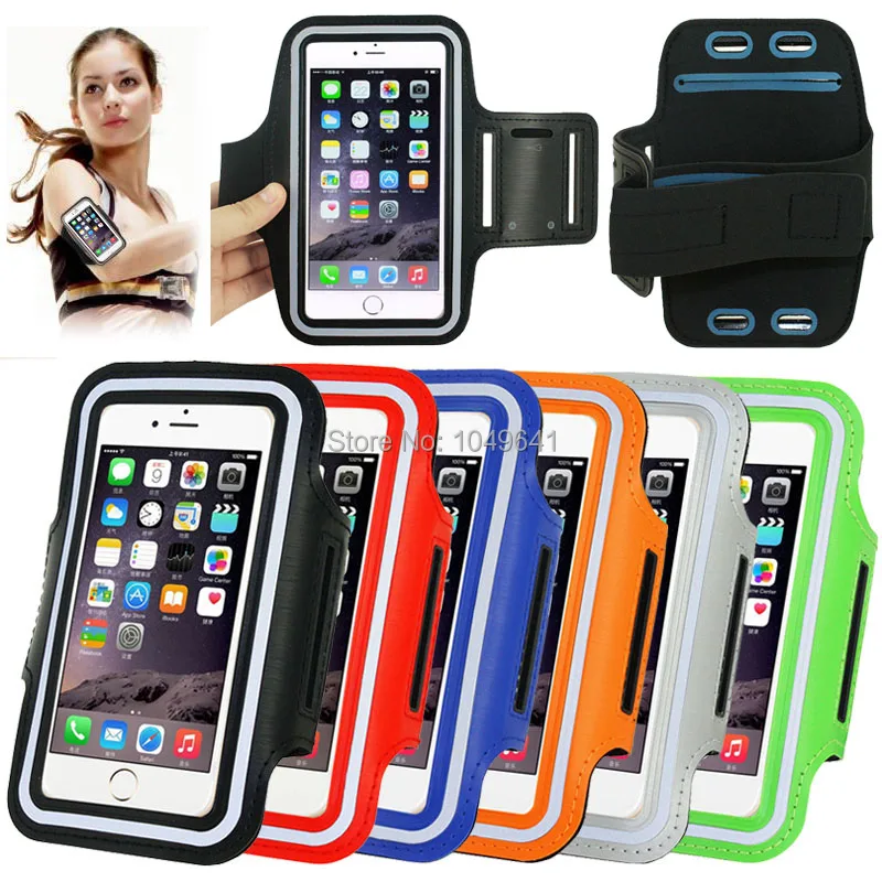 KIP6-1323_6_Sport Armband Case with Earphone Hole & Key Pocket for Sport Armband Case with Earphone Hole & Key Pocket for iPhone 6 Plus Senseit E500 Prestigio Muze D3 Xiaomi Redmi Note 3 Coolpad Modena