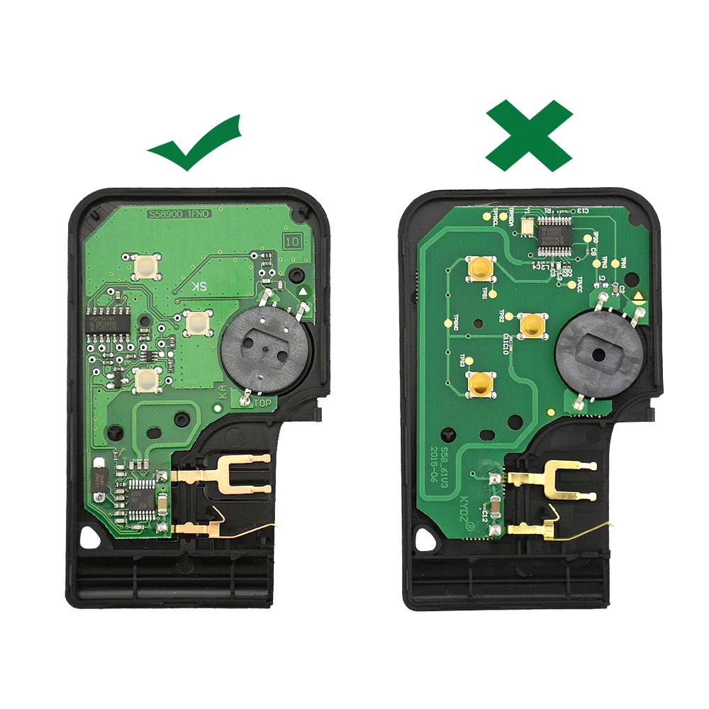 OkeyTech смарт-ключ карта для Renault Megane Scenic II 433 МГц PCF7947 чип ID46 пульт дистанционного управления PCB 3 кнопки с аварийным вставным лезвием