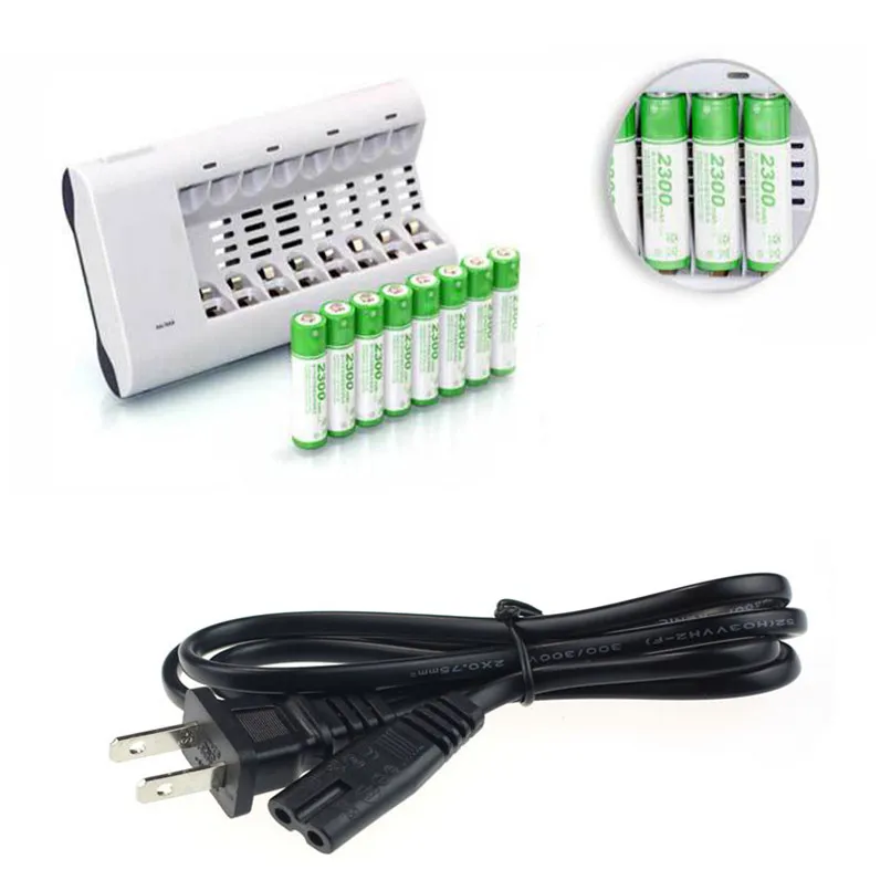 

XPF2017 New Arrivals Smart charging For 8 AA/AAA Ni-MH Ni-Cd Rechargeable Battery Automatic Power Charger Free Shipping NOA28