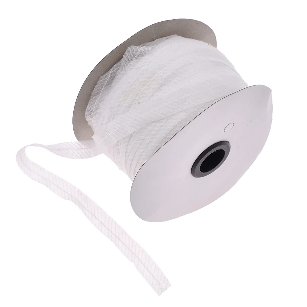 100m 블랙 화이트 색상 부직포 가용성 단일 측면 접착 테이프 Interlining Cloth DIY Sewing Lining Supplies